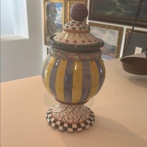 MacKenzie-Childs Yellow and Purple Decorative Accent Piece